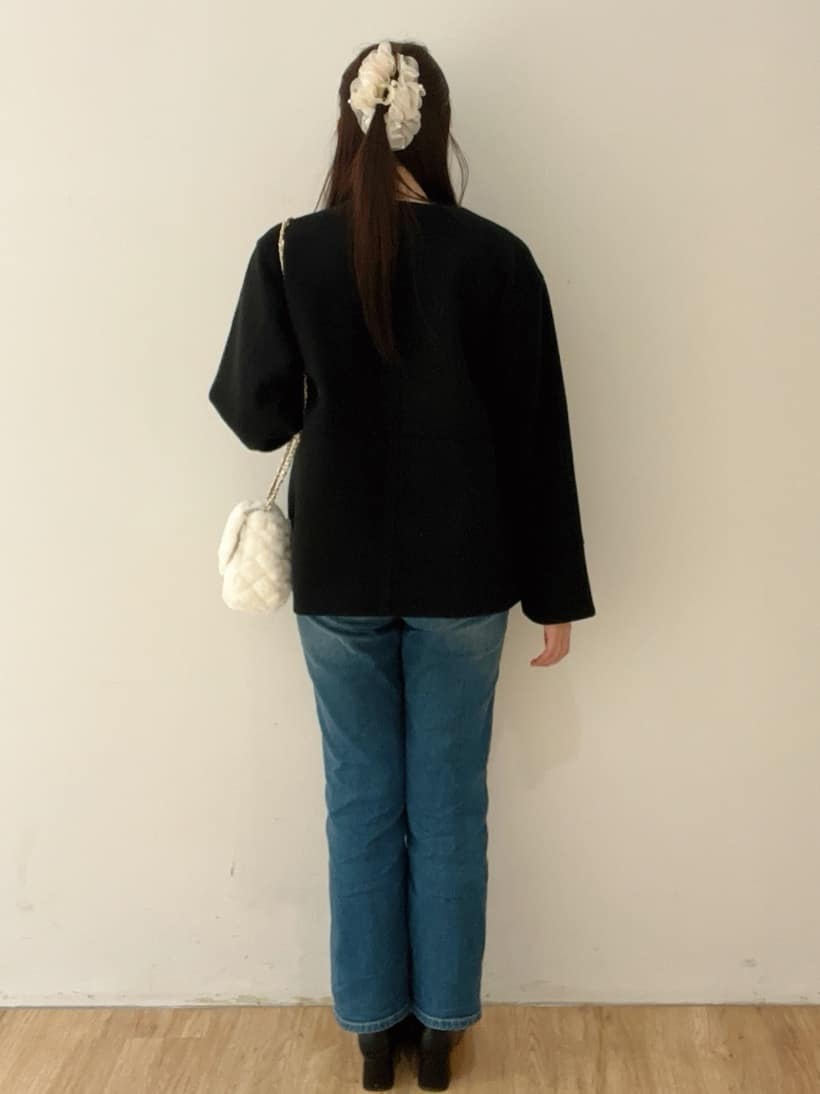 yukikaさんの「OPAQUE.CLIP｜ストレッチセミフレアデニム【洗濯機洗い可】《SS～LL》」を使ったコーディネート