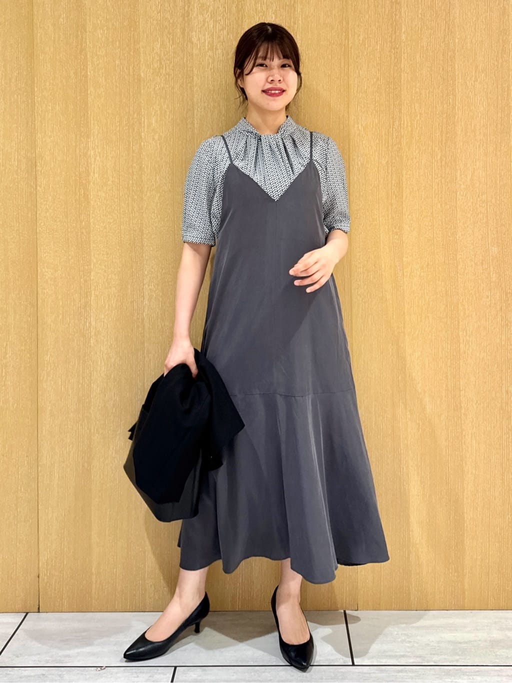 nanaさんの「UNTITLED｜【通勤/オフィス】ジオメ柄ボウタイブラウス」を使ったコーディネート
