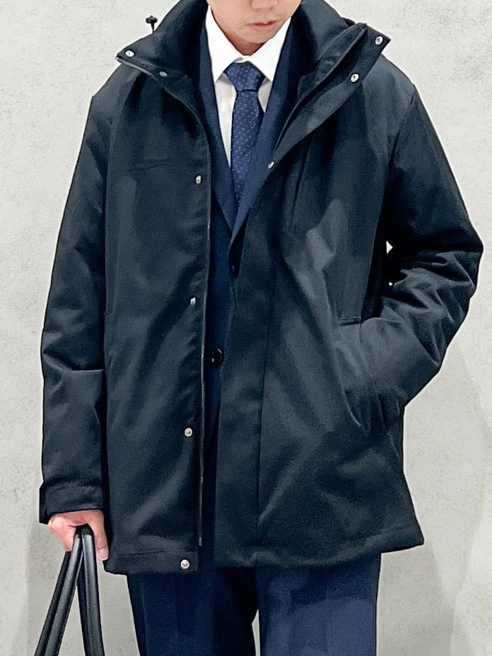 SHI-MAさんの「THE SHOP TK｜【3WAY】中綿ライナー付き カルゼコート　洗濯機OK/ON・OFF対応」を使ったコーディネート
