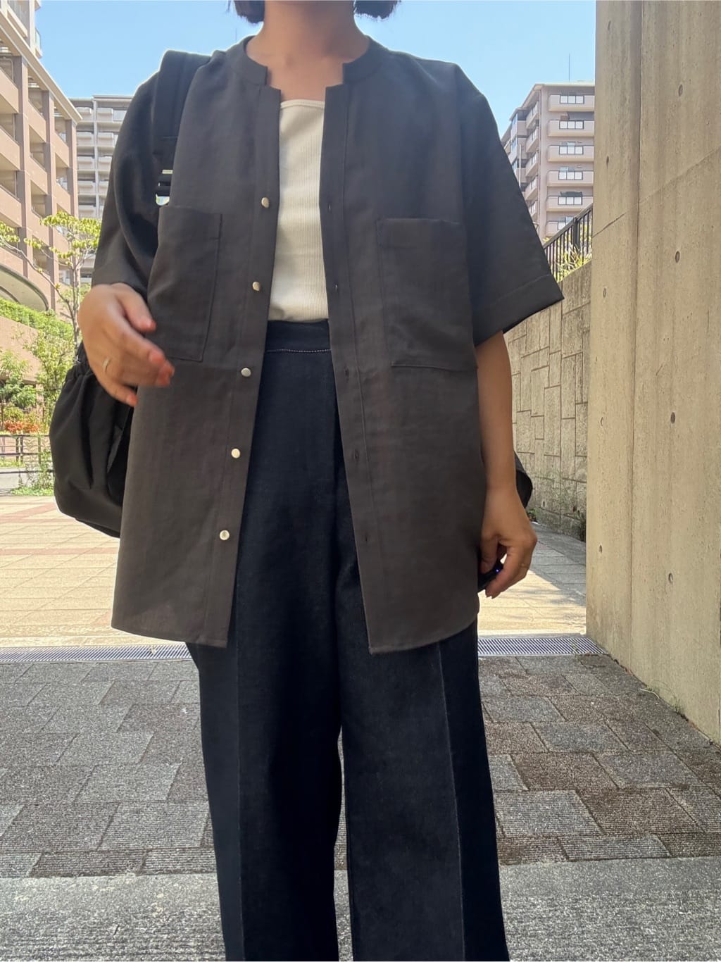 chさんの「THE SHOP TK｜【ひんやり】前後2WAY スクエアタンクトップ」を使ったコーディネート