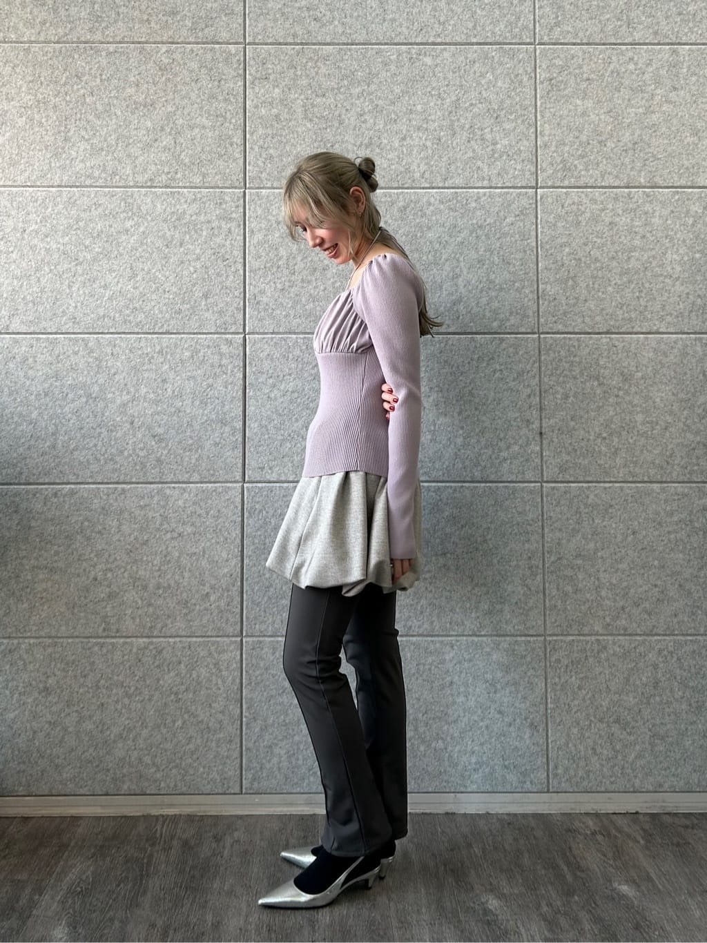 honoka Aさんの「CODE A｜femi gather rib knit」を使ったコーディネート