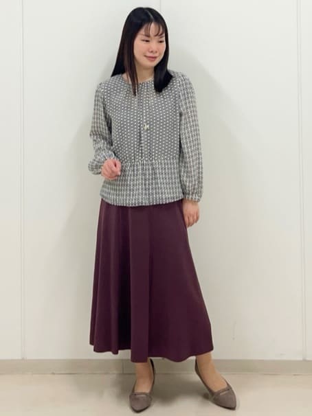 ゆうさんの「Reflect｜【通勤】スエードライクフレアスカート」を使ったコーディネート