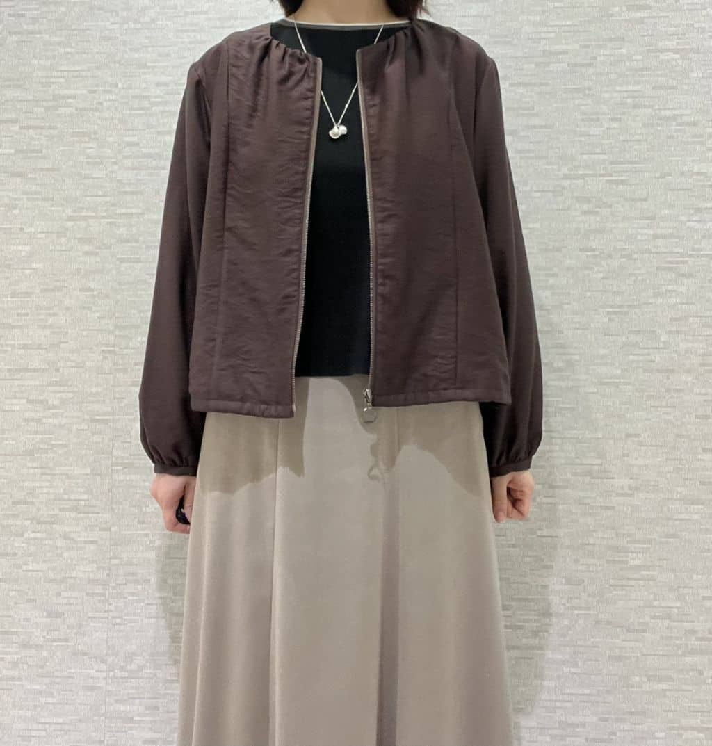 marikoさんの「Reflect｜【ライトアウター／ゆったり羽織れる／気軽な羽織りに◎】ライトブルゾン」を使ったコーディネート
