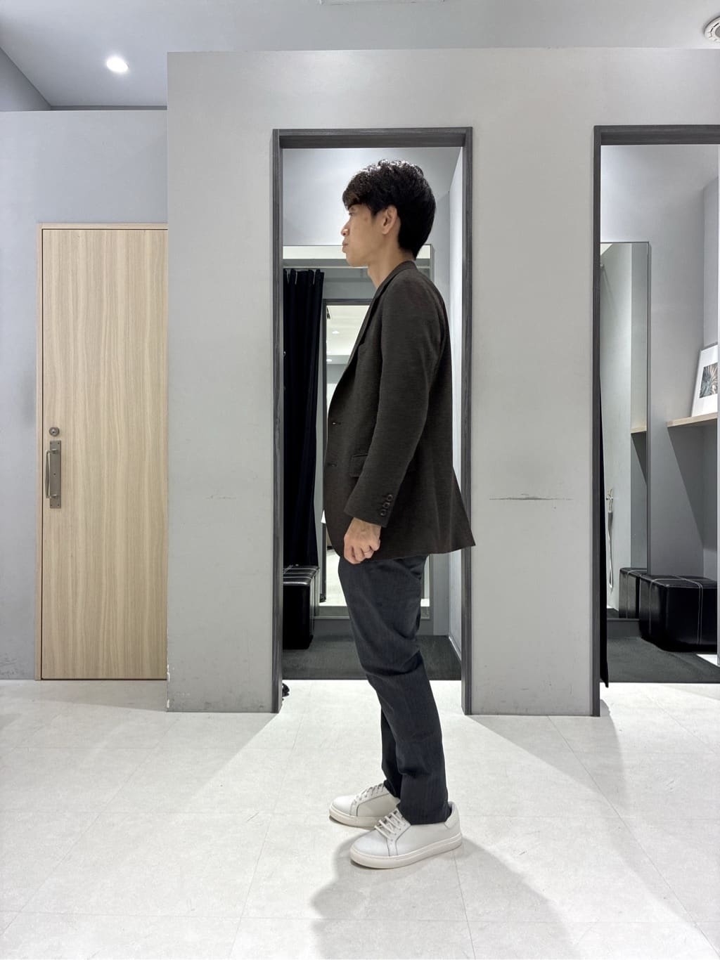 わいずみさんの「TAKEO KIKUCHI｜【None Of Stress】アクティブジャージ 千鳥 ジャケット」を使ったコーディネート