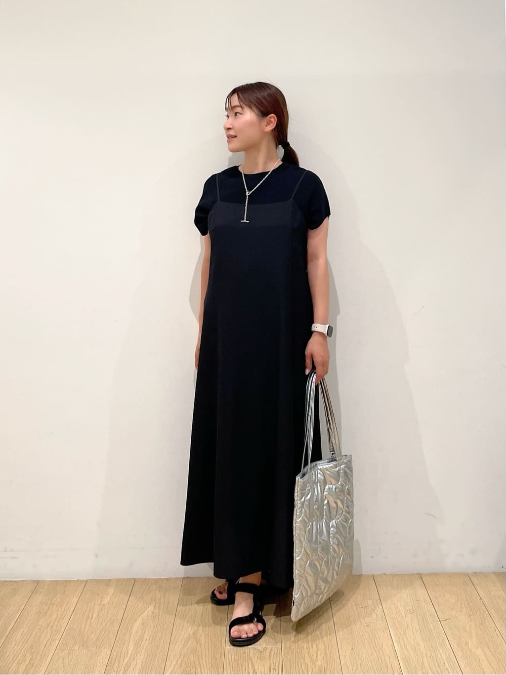 maiさんの「INDIVI｜【洗える／清涼感】コクーンシルエットニット」を使ったコーディネート