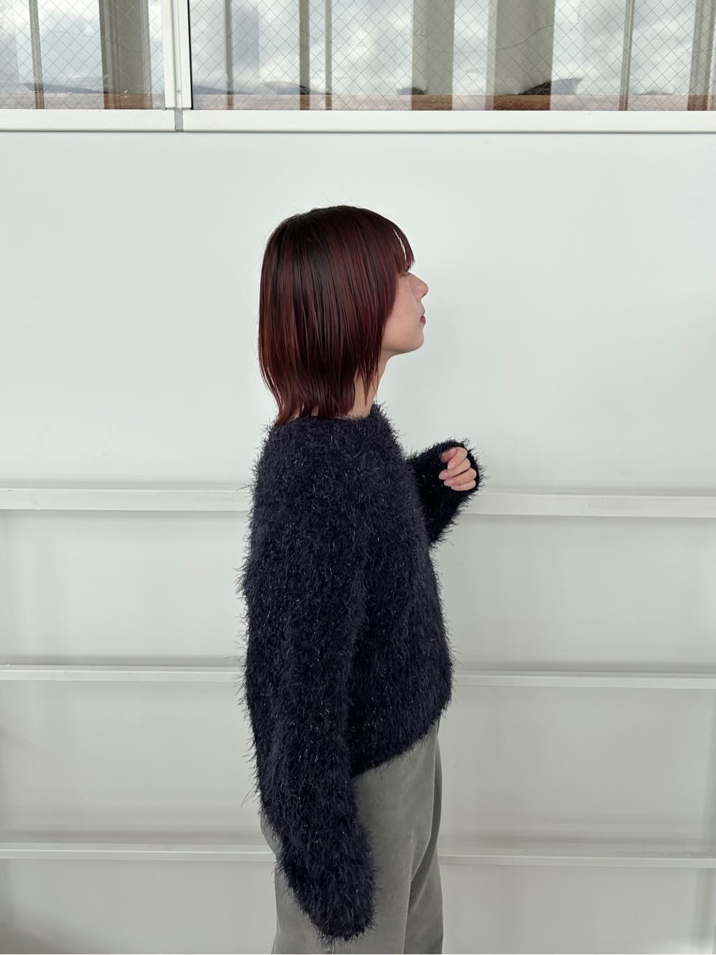 RINAさんの「OPAQUE.CLIP｜シャギーラメニット【洗濯機OK】」を使ったコーディネート