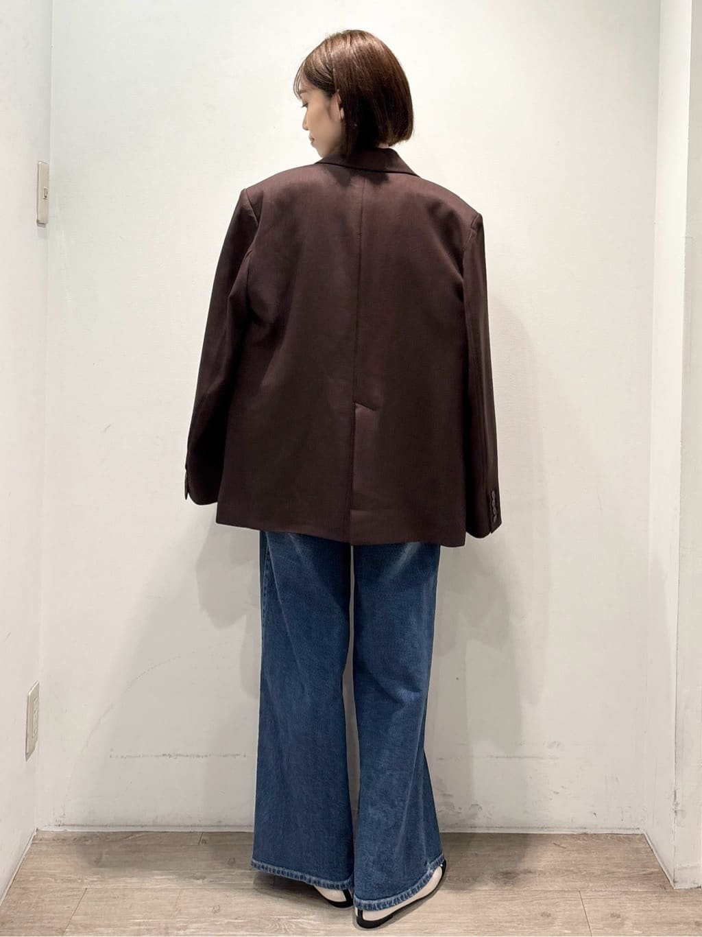 ぶまりんさんの「OPAQUE.CLIP｜【es】ラメスパンコールリブニット【洗える】」を使ったコーディネート