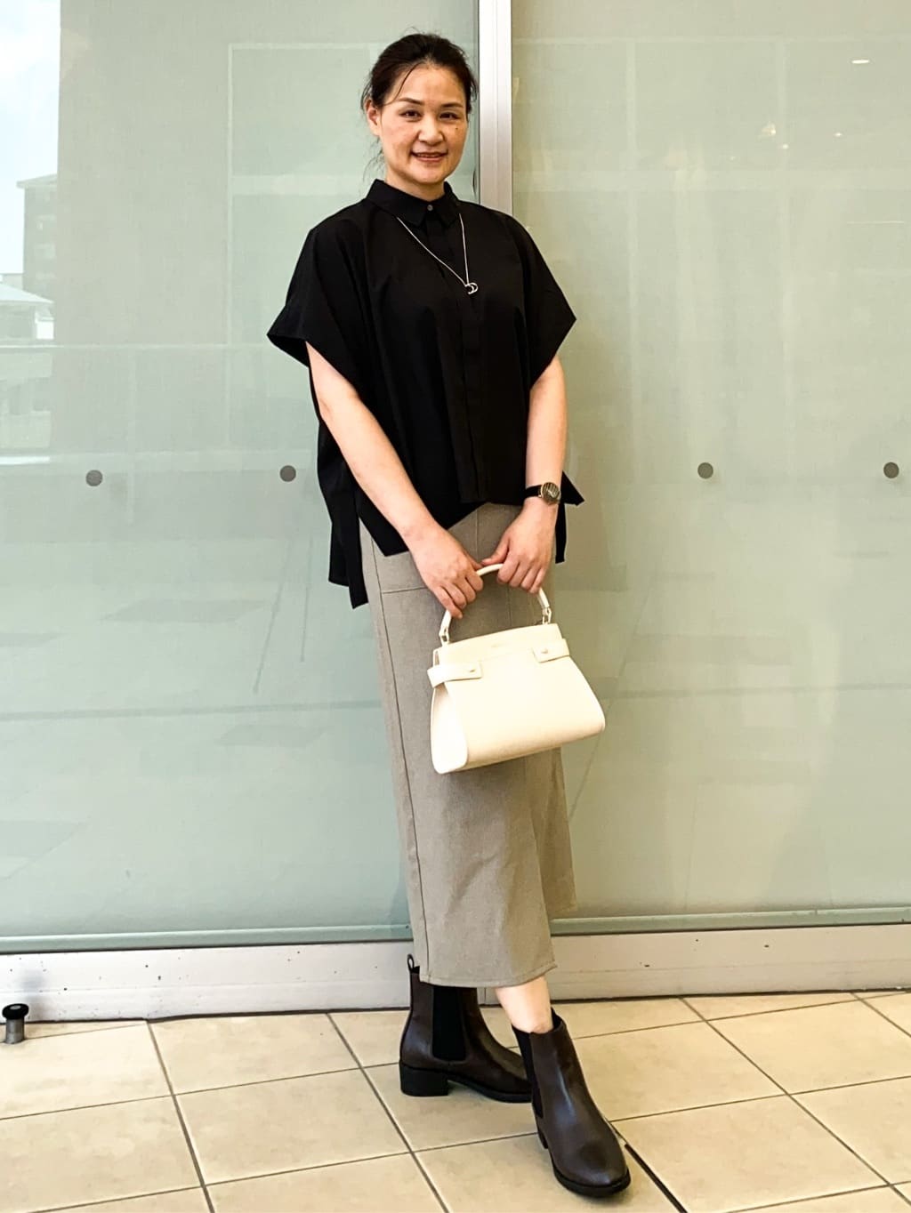 Jeanさんの「OPAQUE.CLIP｜《andGIRL掲載》リラクシーシャツ【洗濯機洗い可】」を使ったコーディネート