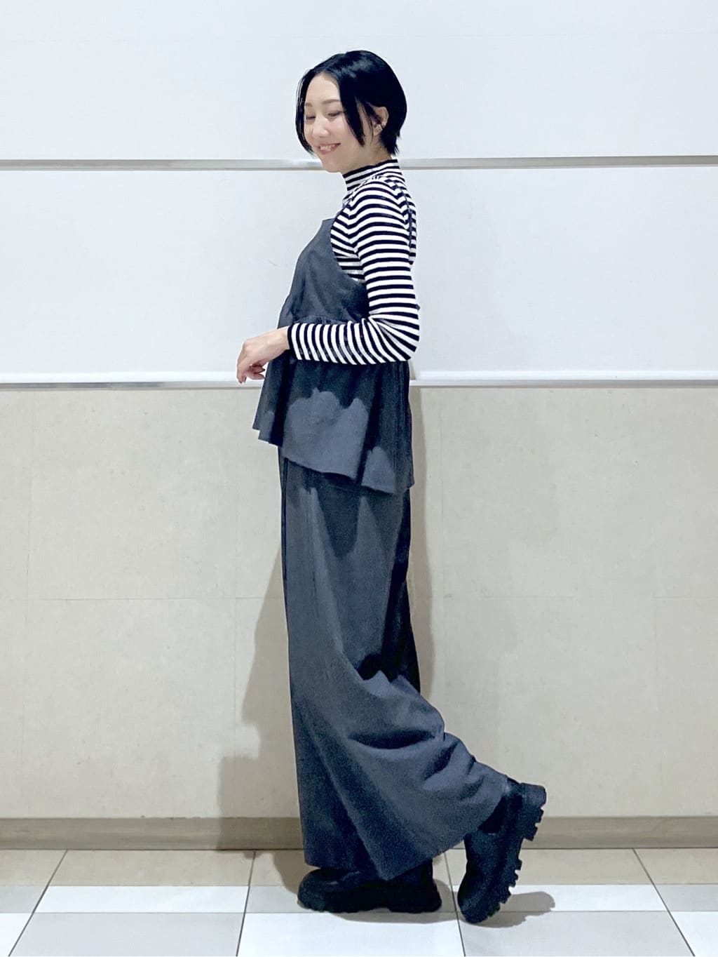 eriko さんの「Dessin｜ダンボールジップブルゾン」を使ったコーディネート