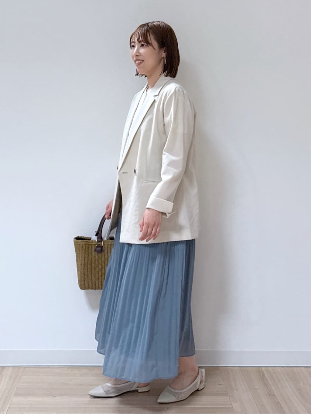 amiさんの「Reflect｜◆【マシンウォッシュ可／セットアップ可／通勤におすすめ】ドライタッチダブルジャケット」を使ったコーディネート