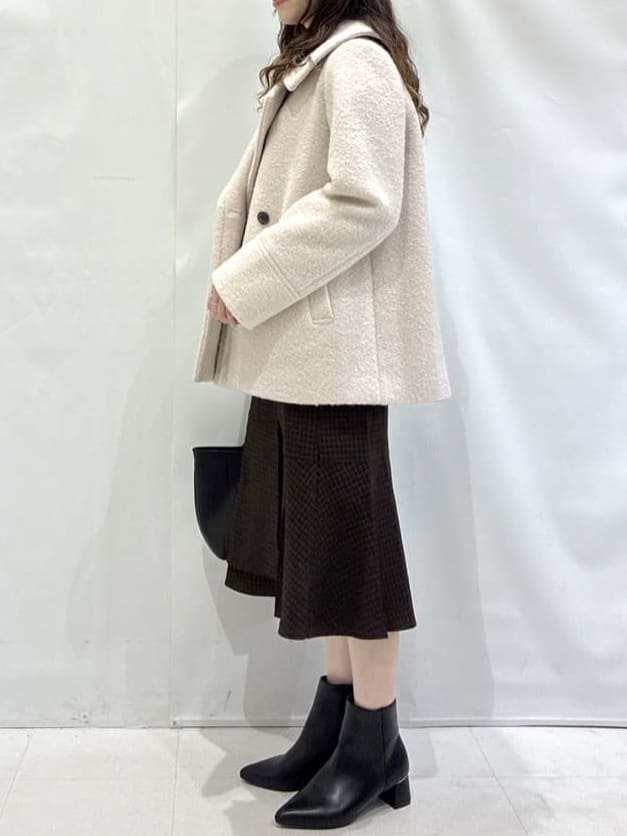 komaさんの「OPAQUE.CLIP｜ゴールドパーツ付きボウタイニット【洗濯機OK】《10col／XS～LL》」を使ったコーディネート