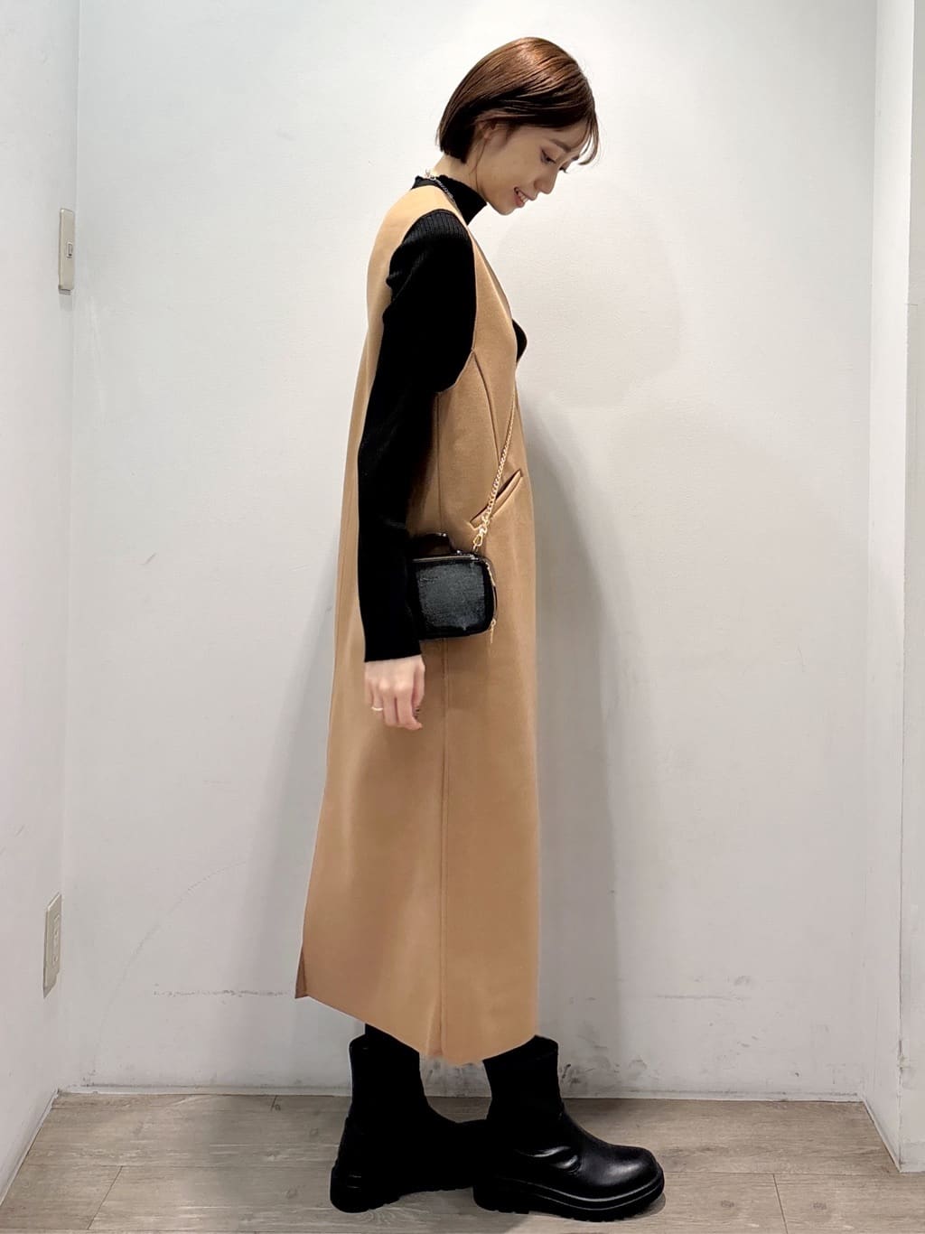ぶまりんさんの「OPAQUE.CLIP｜ハイネックリブニット【洗濯機OK】」を使ったコーディネート