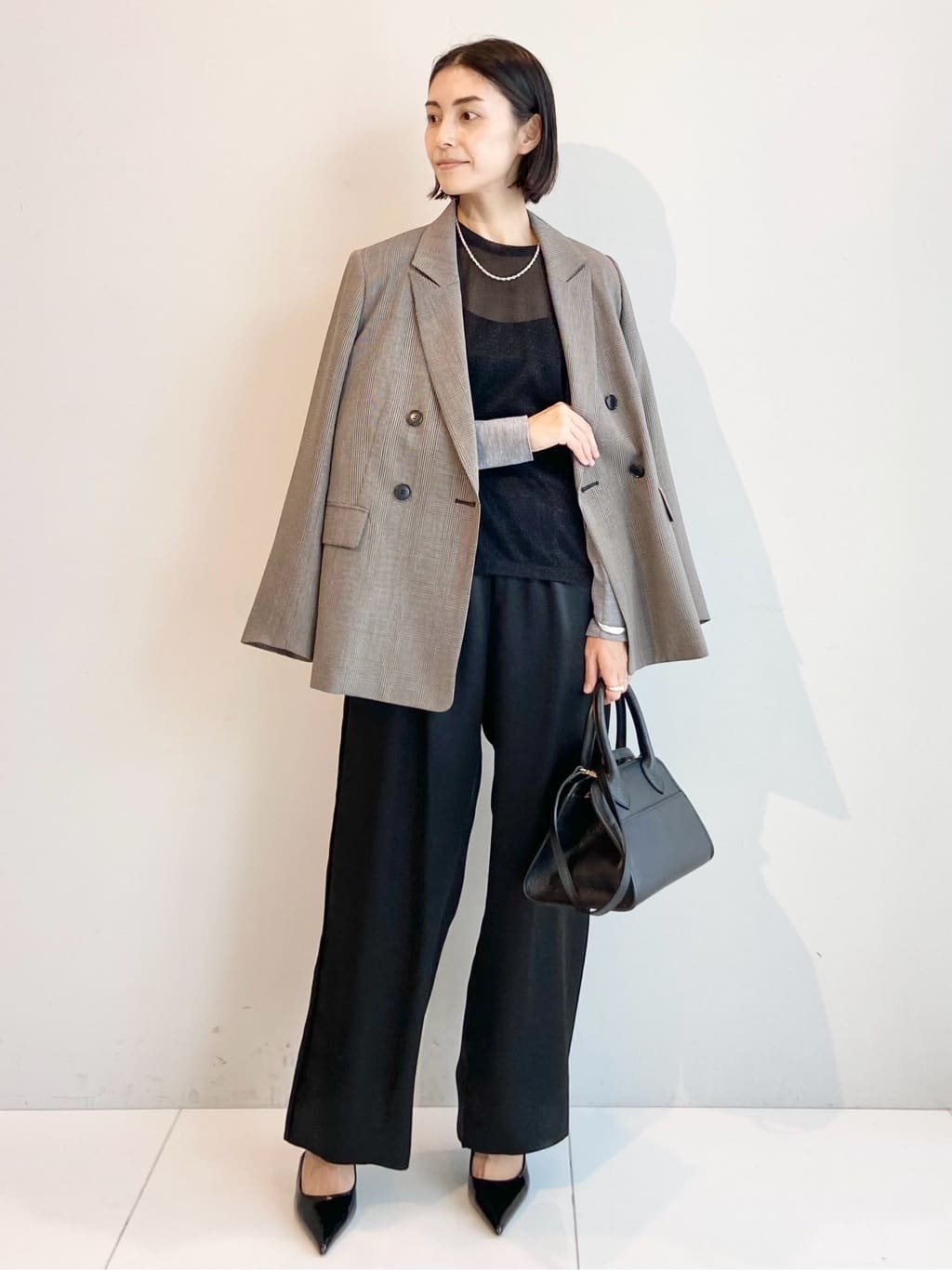 AYAさんの「UNTITLED｜【セットアップ可】ウールライク ダブルブレストジャケット」を使ったコーディネート