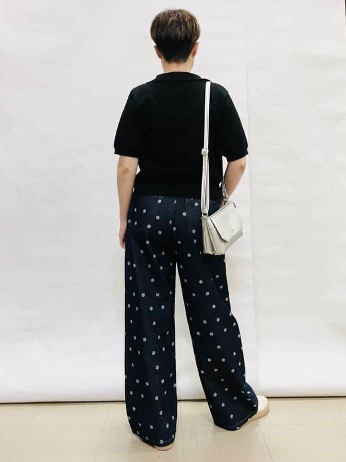 なっちゃんさんの「SHOO･LA･RUE｜【S-LL/洗える】大人の抜け感 スキッパーニット」を使ったコーディネート