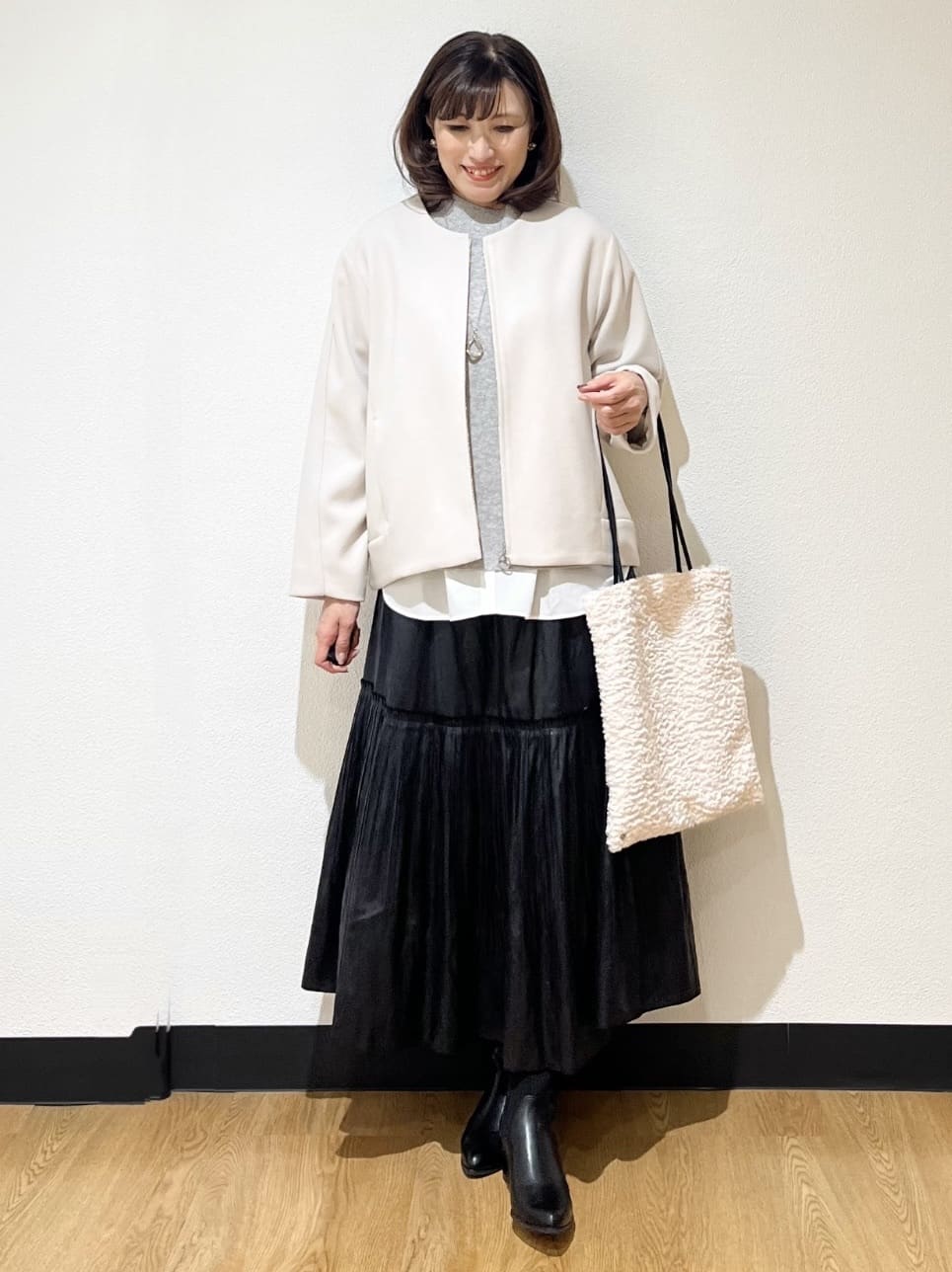 ayaさんの「Reflect｜【重ね着でも一枚着でも◎】ドッキングジャージトップス」を使ったコーディネート