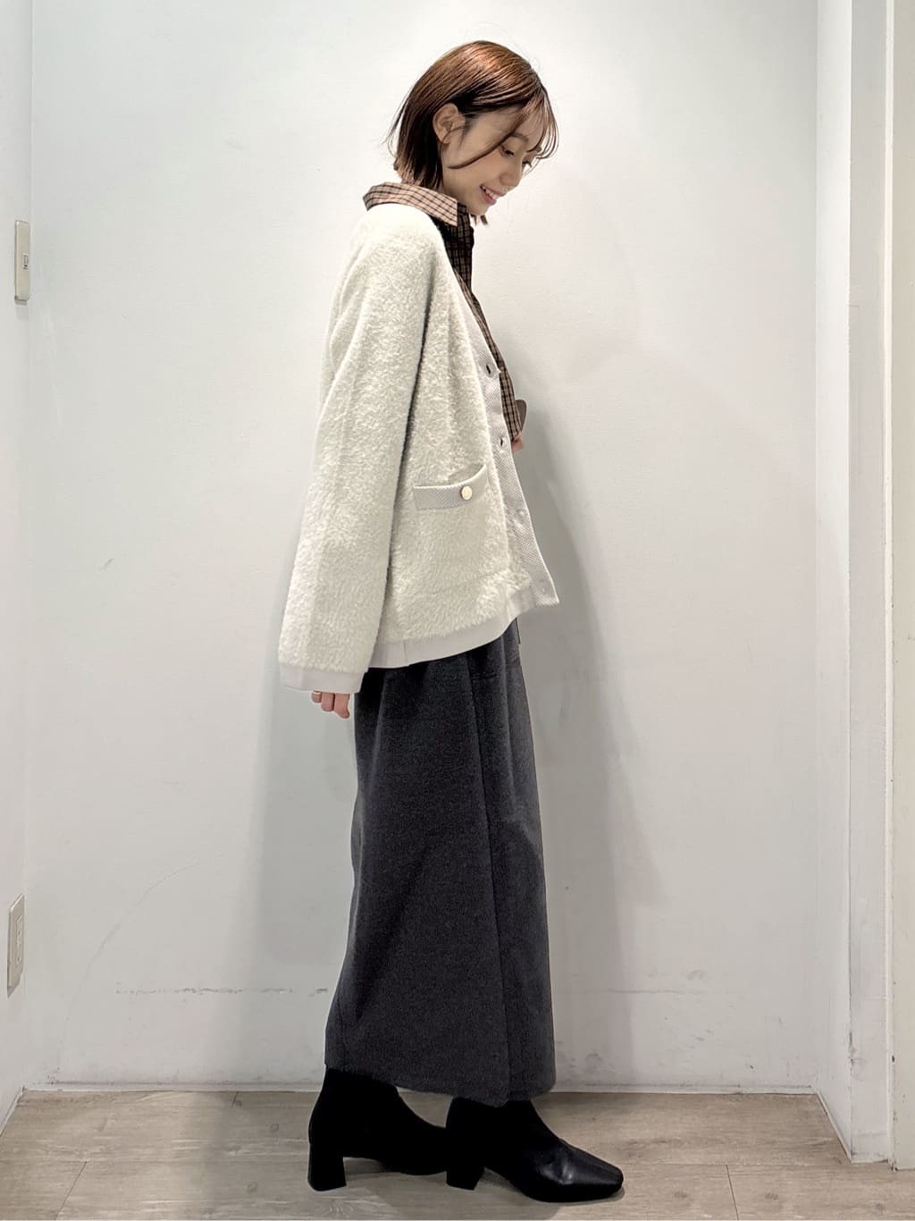ぶまりんさんの「OPAQUE.CLIP｜チェック柄レギュラーシャツ【洗濯機OK】」を使ったコーディネート