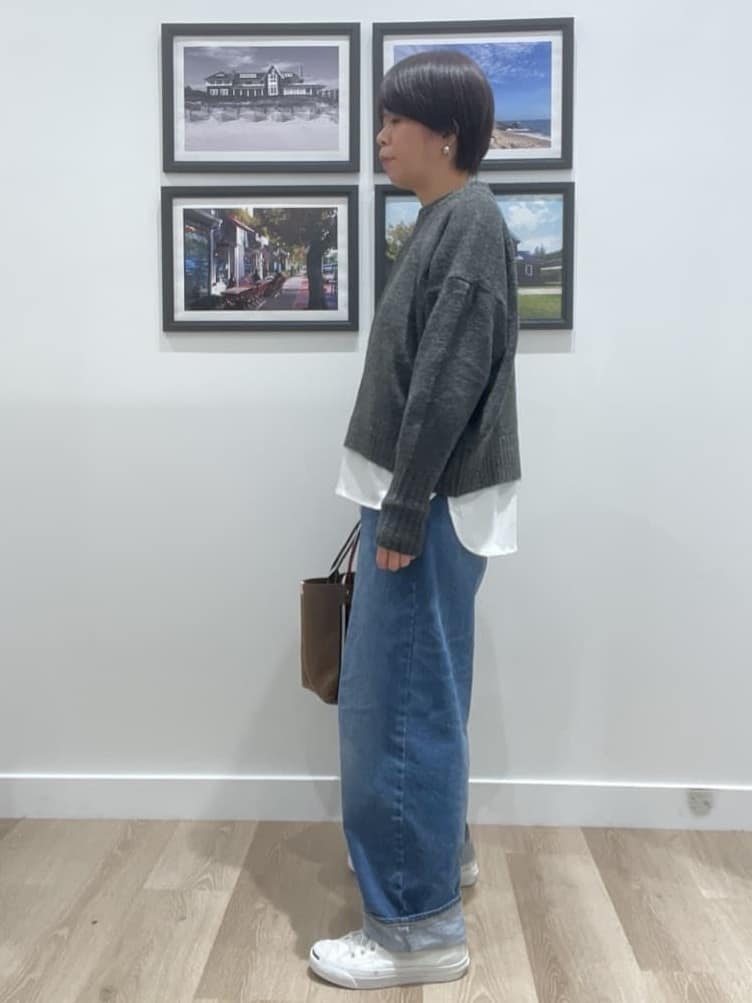 Naoさんの「Dessin｜【洗える】クルーネックワイドニット」を使ったコーディネート