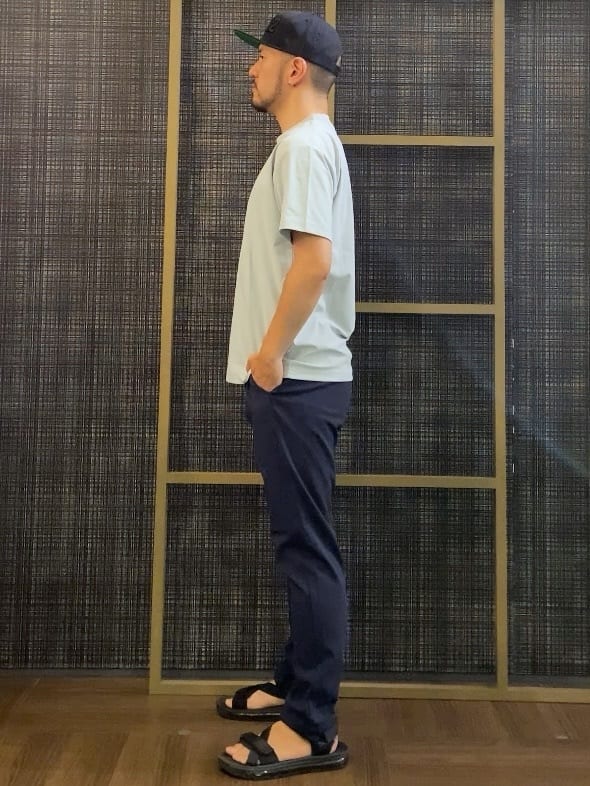 くらさんの「THE SHOP TK｜パーフェクテックリンクス半袖Tシャツ 【接触冷感／吸水速乾／UVカット／洗濯機OK】」を使ったコーディネート