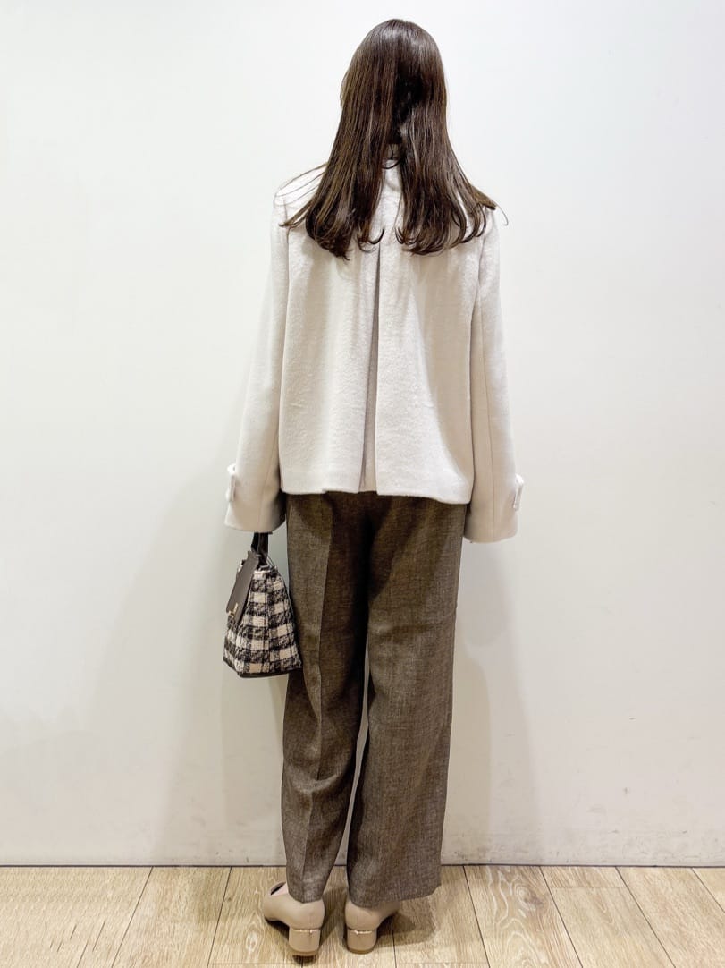 ayaさんの「index｜ノーカラーショートコート」を使ったコーディネート
