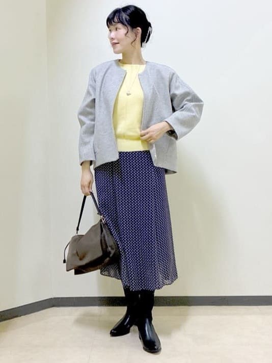  beni_gingerさんの「Reflect｜【選べる8色／スカートにもパンツにも◎】ウール混ボートネックニット」を使ったコーディネート