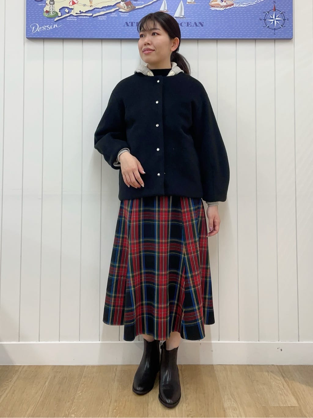 Mayaさんの「Dessin｜【洗える】リブタートルネックニット」を使ったコーディネート