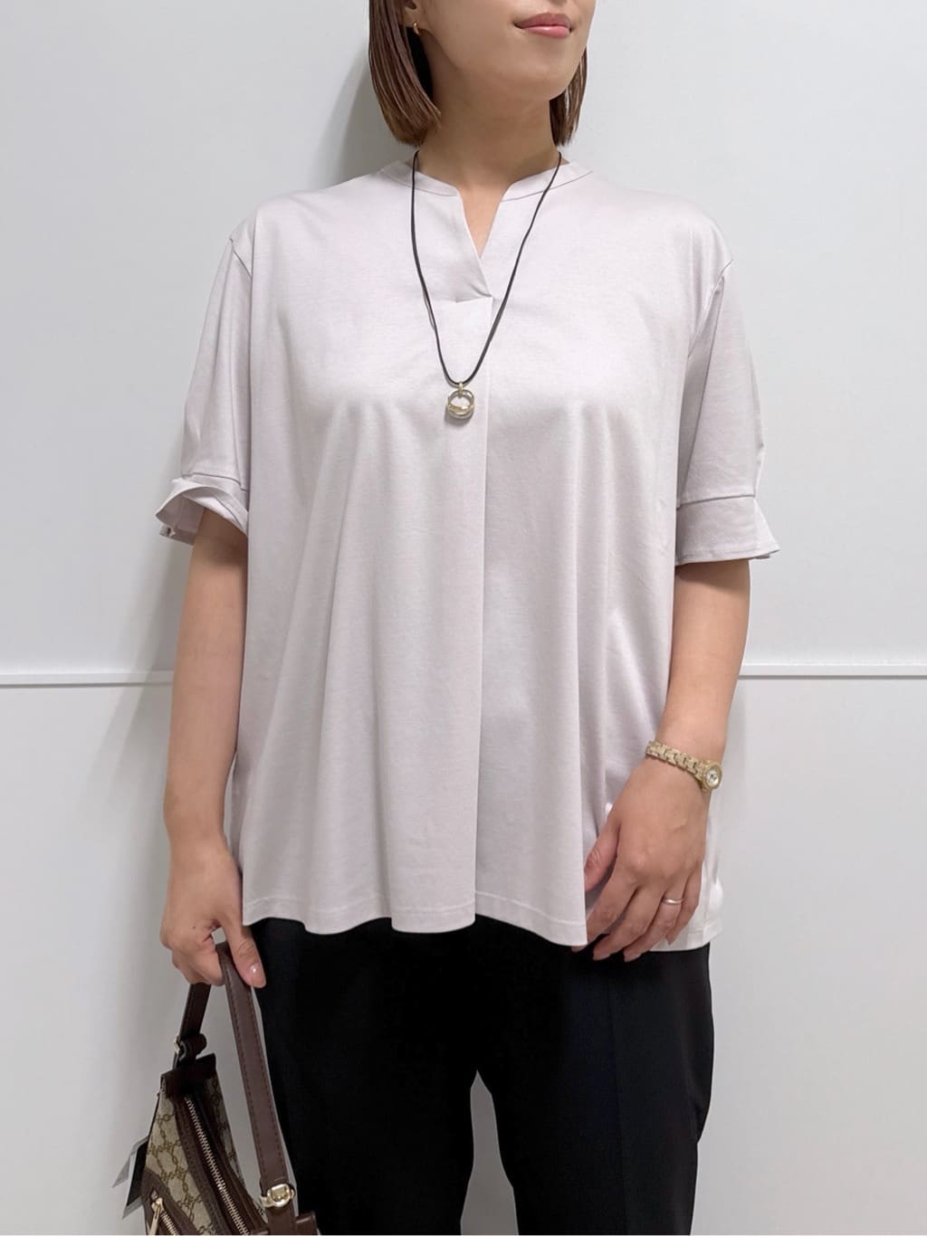 amiさんの「Reflect｜【私のパンツ／手洗い可】ベーシックテーパードパンツ」を使ったコーディネート