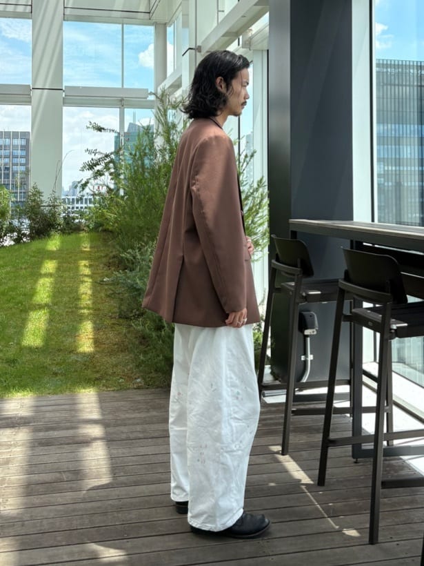 北浦歩大さんの「tk.TAKEO KIKUCHI｜【セットアップ対応】ピンストライプルーズジャケット」を使ったコーディネート