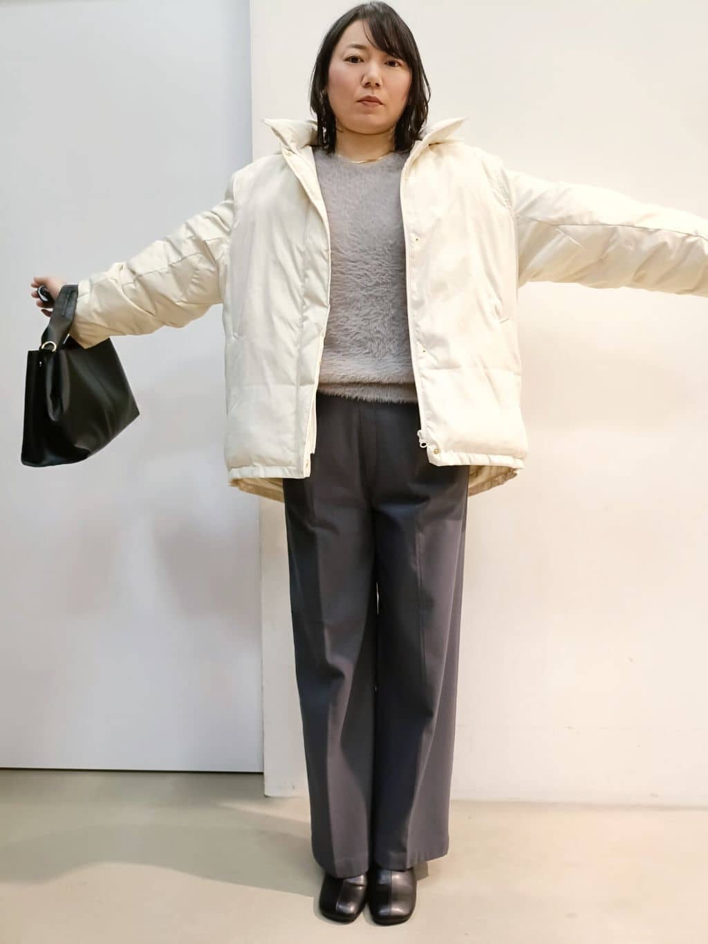 あんさんの「THE SHOP TK｜【ぎゅっとされているような暖かさ】撥水中綿ブルゾン」を使ったコーディネート