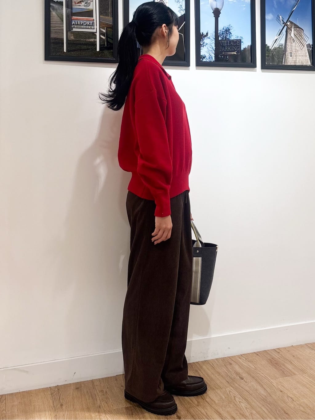 Ririkaさんの「Dessin｜【ウエストゴム・洗える】ソフトコーデュロイイージーパンツ」を使ったコーディネート