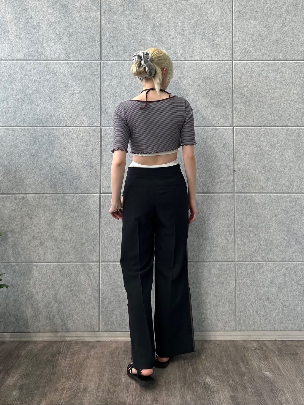 honoka Aさんの「CODE A｜chic border 2way ribbon cardigan」を使ったコーディネート