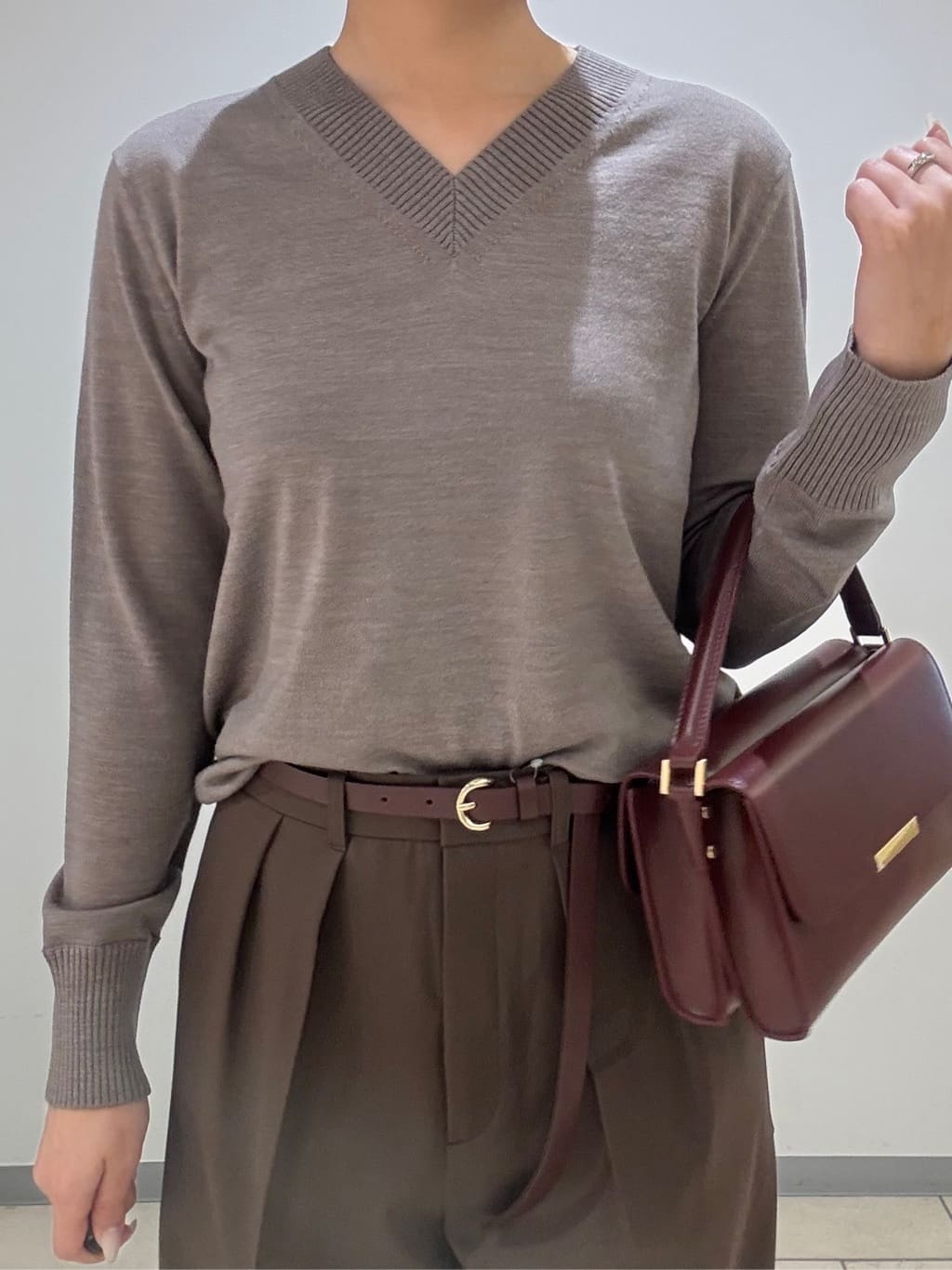 Itoさんの「UNTITLED｜【洗える/はっ水/後ろウエストゴム】ストレッチ2タックワイドパンツ」を使ったコーディネート