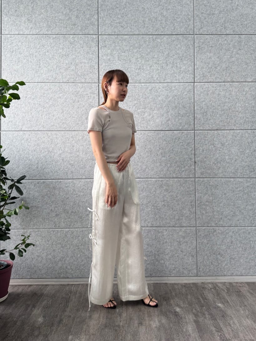 designer yukaさんの「CODE A｜ribbon easy pants」を使ったコーディネート