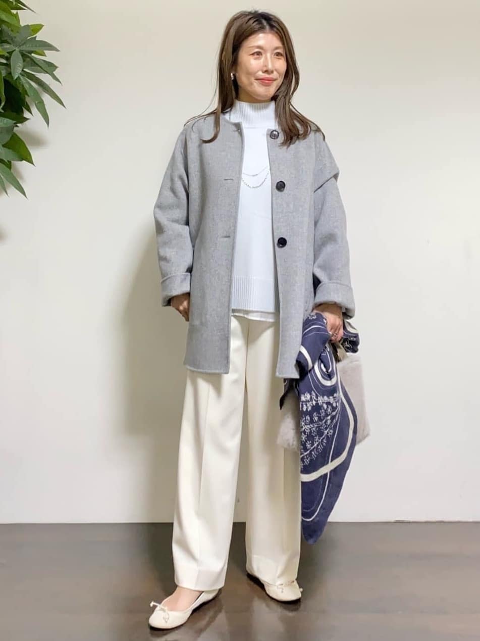 tomoさんの「UNTITLED｜【8色展開/洗える】ウールカシミヤ ハイネックニット」を使ったコーディネート