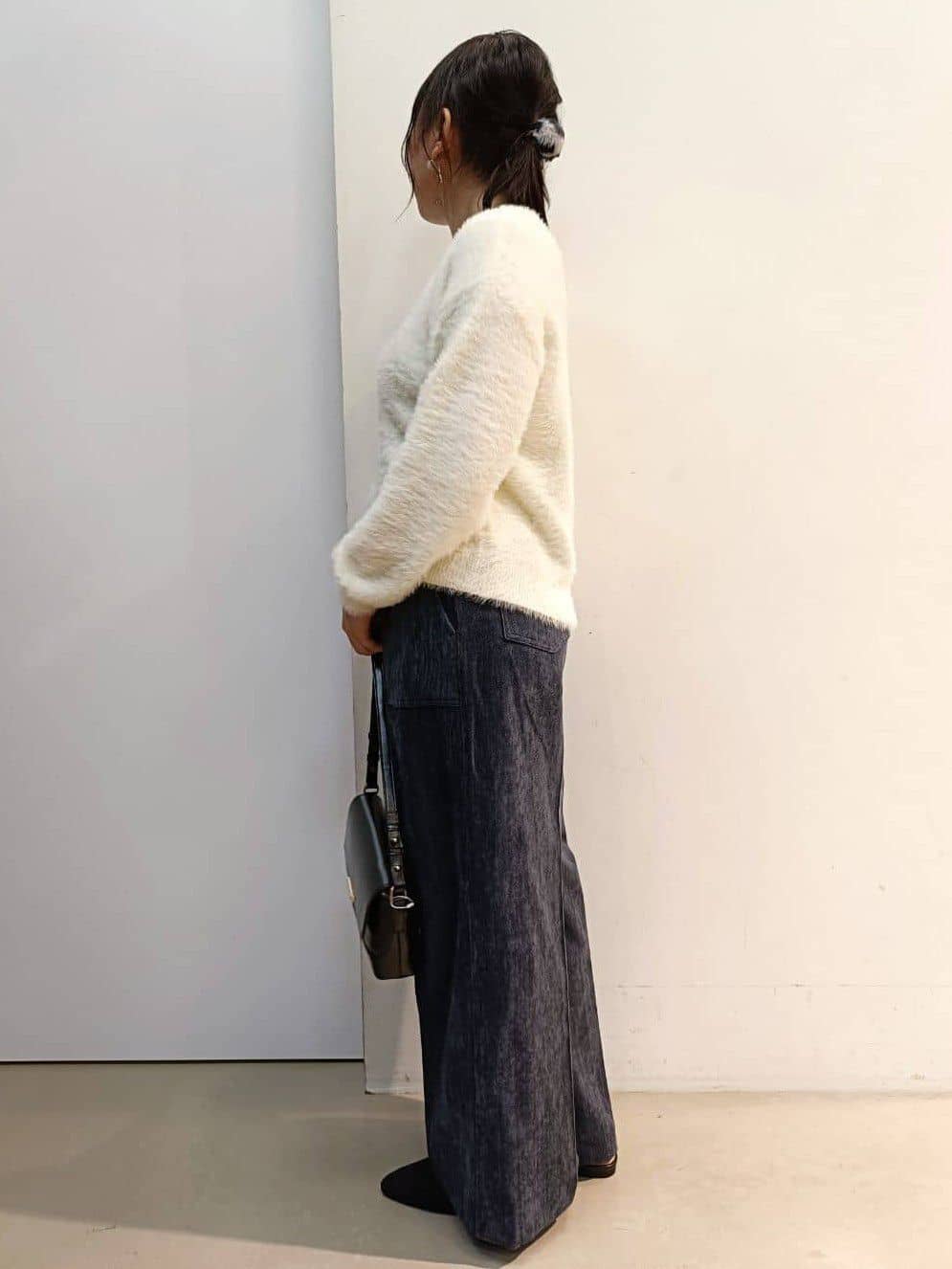 あんさんの「THE SHOP TK｜【華やかで柔らか】ふわふわフェザーニット/洗える・前後2WAY」を使ったコーディネート