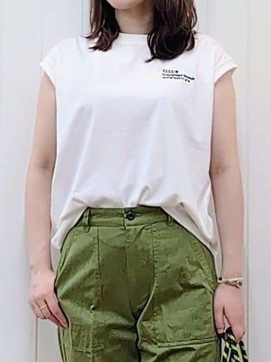 itoさんの「Dessin｜【洗える】オーガニックコットンフレンチスリーブ」を使ったコーディネート