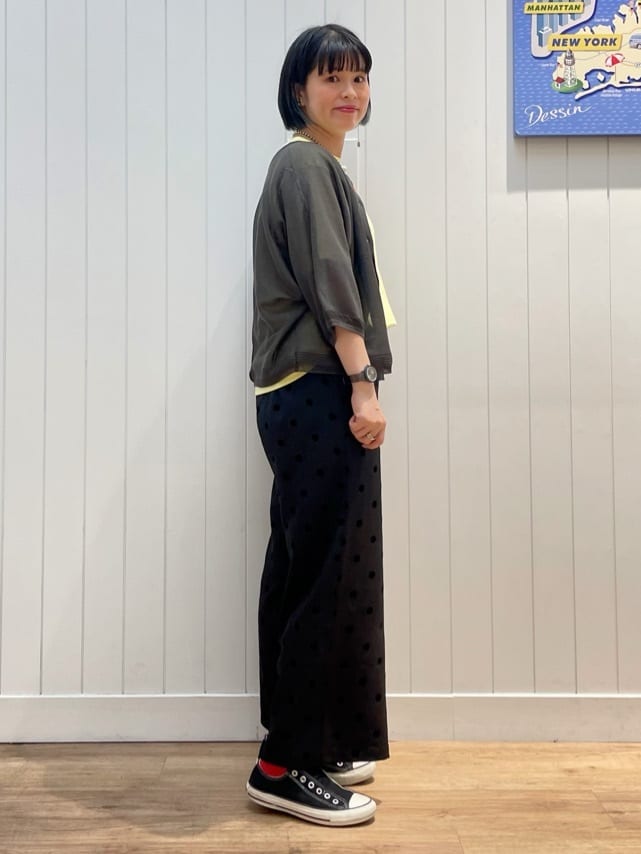 mikaさんの「Dessin｜【洗える】オーガニックコットンロゴTシャツ」を使ったコーディネート
