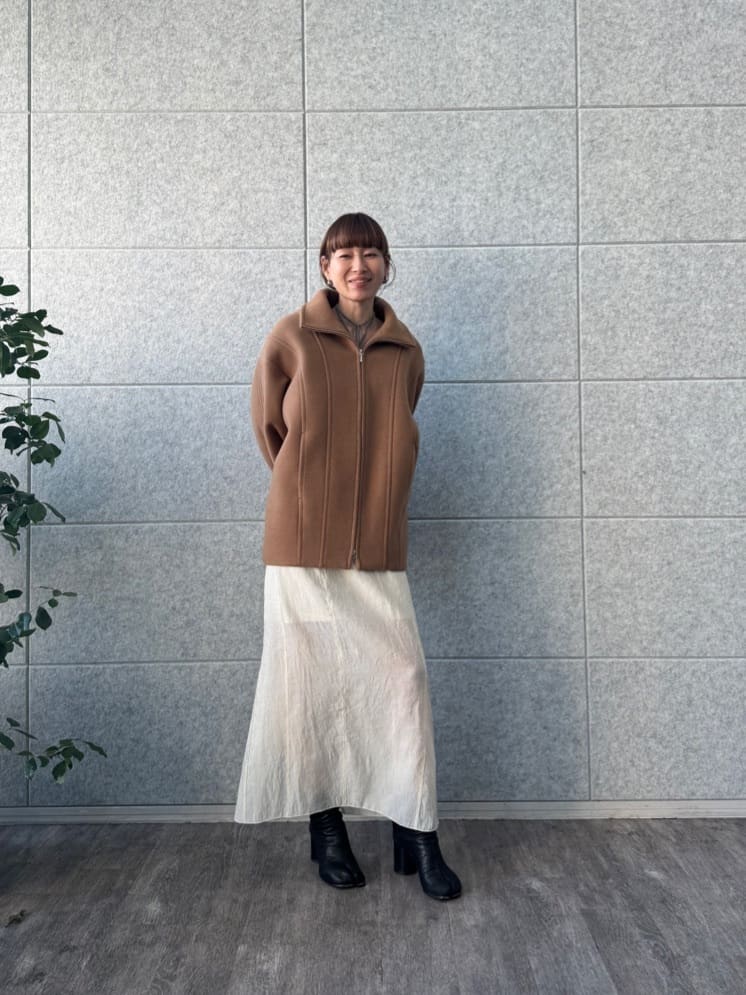 designer yukaさんの「CODE A｜◆wool volume short coat」を使ったコーディネート