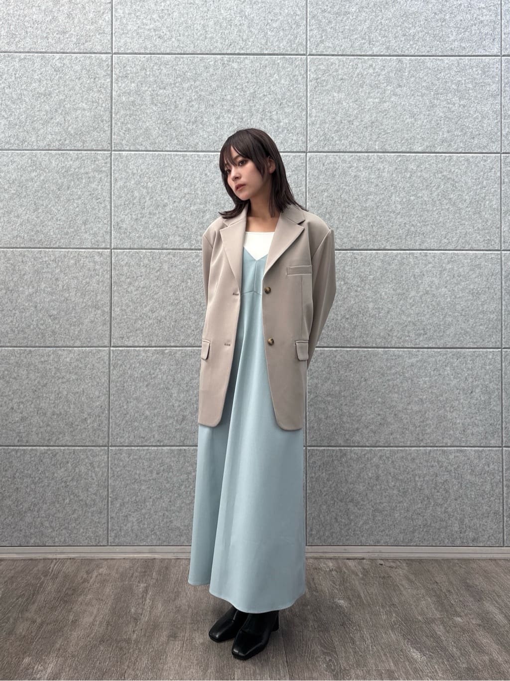 erikaさんの「INDIVI｜ダブルクロスオーバージャケット」を使ったコーディネート