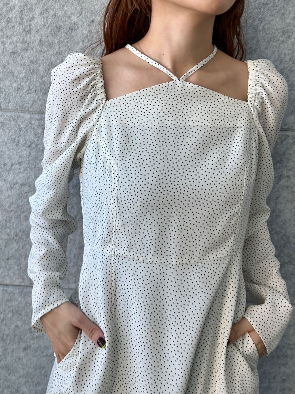 harunaさんの「CODE A｜femi dot dress」を使ったコーディネート