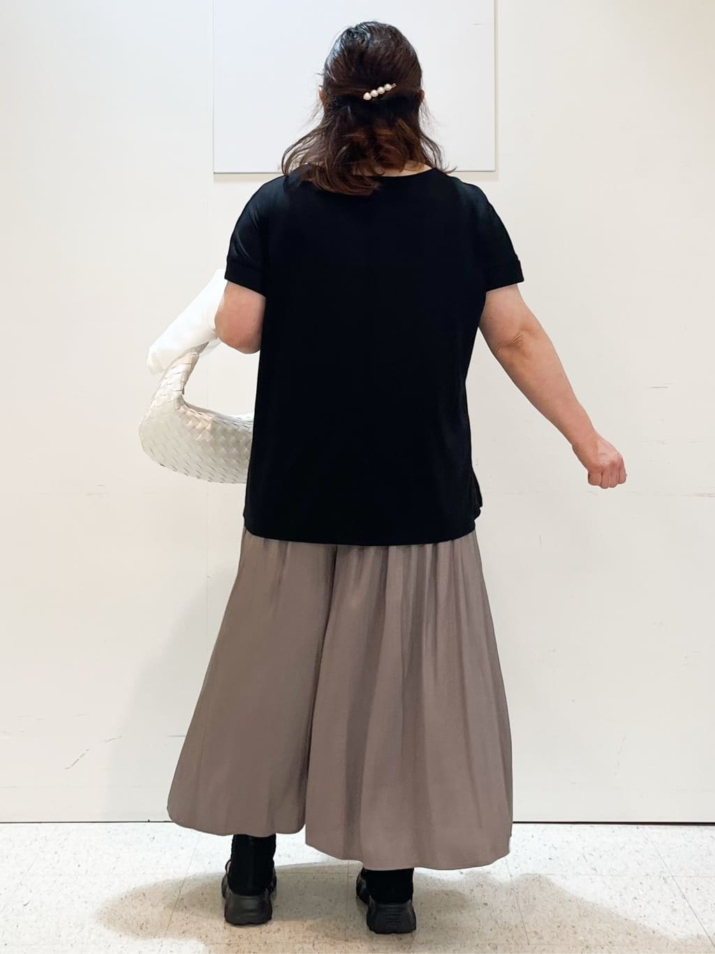kimmyさんの「Reflect｜【ウエストゴム仕様／長く着られる◎】スカーチョパンツ」を使ったコーディネート
