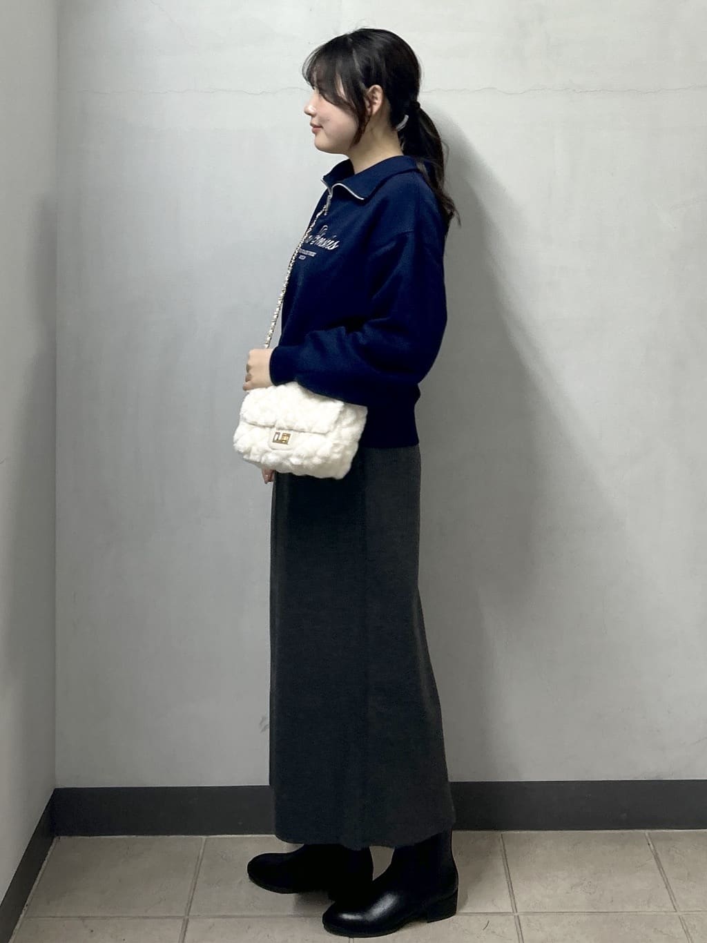 sayaさんの「OPAQUE.CLIP｜ハーフZIPロゴ刺繍裏毛【洗濯機OK】」を使ったコーディネート