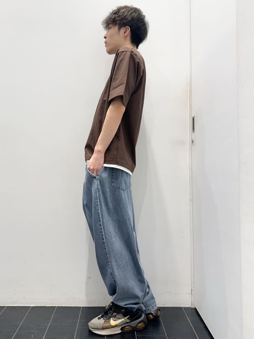 ちびちゃんさんの「THE SHOP TK｜楊柳フェイクレイヤード半袖Tシャツ 【吸水速乾/毛玉になりにくい/洗濯機OK】」を使ったコーディネート
