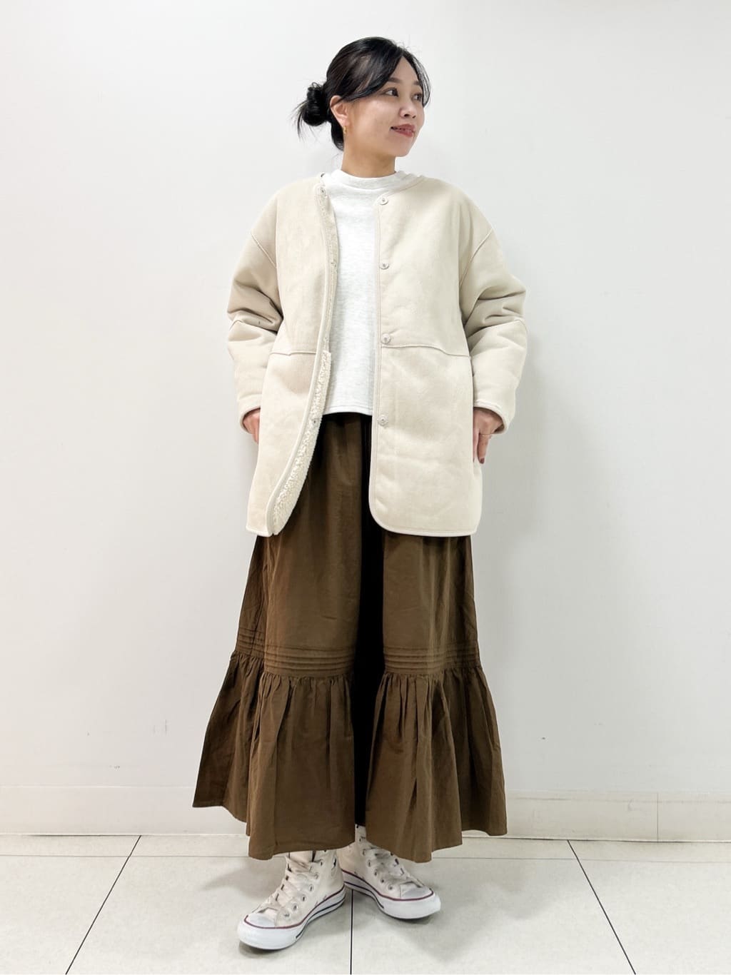 Kaiさんの「Dessin｜【2WAY】フェイクムートンコート」を使ったコーディネート
