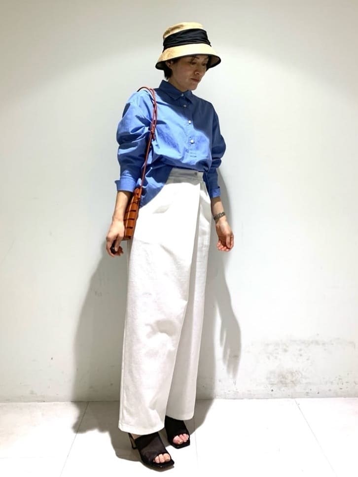 ちーさんの「UNTITLED｜【接触冷感】ドレープリボンHAT」を使ったコーディネート