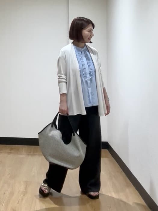 MIKIKOさんの「UNTITLED｜◆【接触冷感/UV機能/遮熱】ジャージカーディガン」を使ったコーディネート