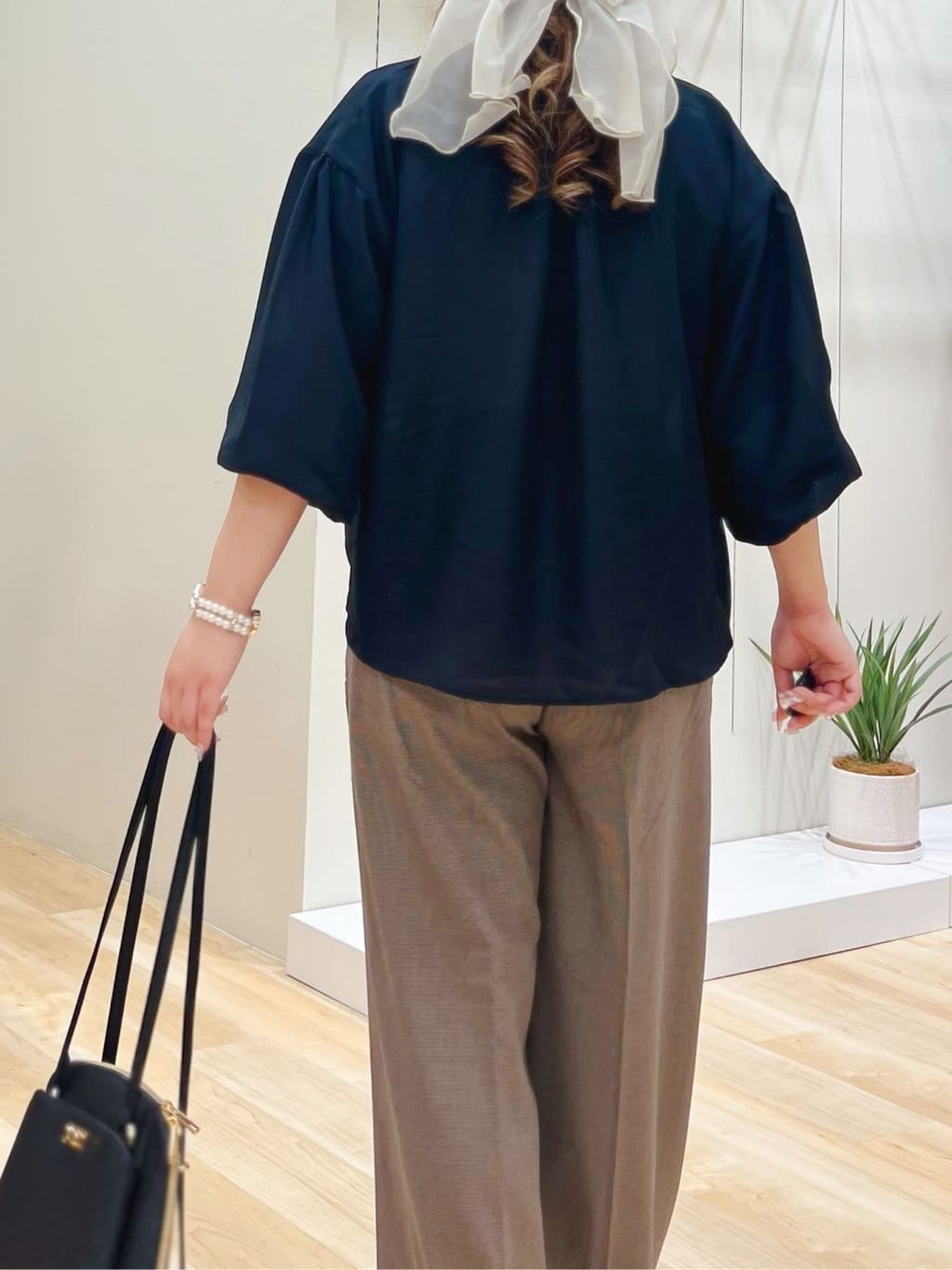 みことさんの「grove｜【洗える】毎日履きたいチェックワイドパンツ」を使ったコーディネート