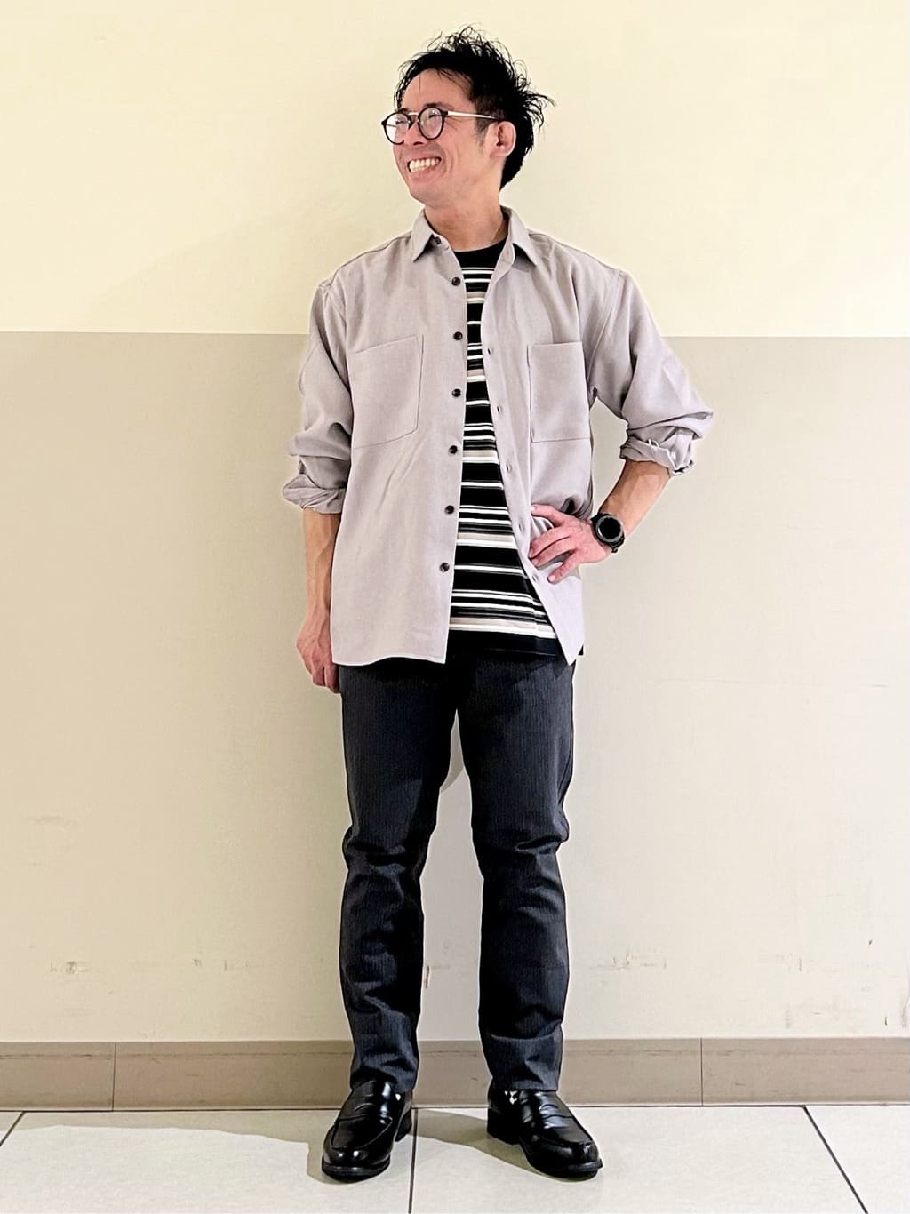 KENJI Iさんの「THE SHOP TK｜マルチボーダープルオーバー S／S」を使ったコーディネート