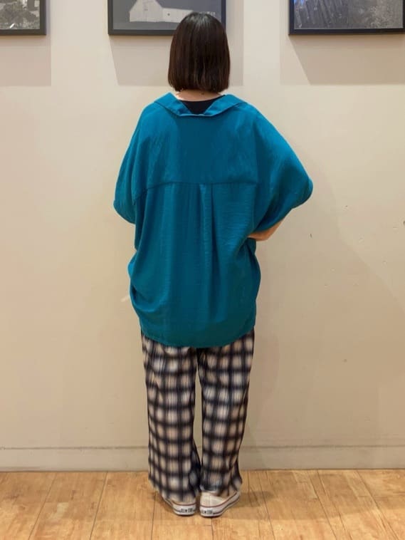 momoharuさんの「SHOO･LA･RUE｜【洗える/S-LL/5分袖】1枚でも羽織としても。さらさらドレープシャツ」を使ったコーディネート