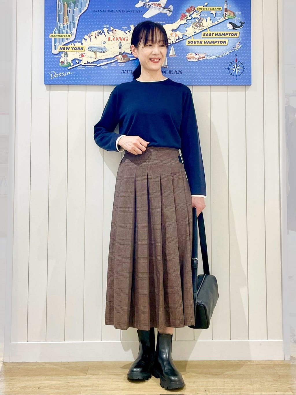 uwatokoさんの「Dessin｜【ユニセックス/洗える】バイカラーニット」を使ったコーディネート
