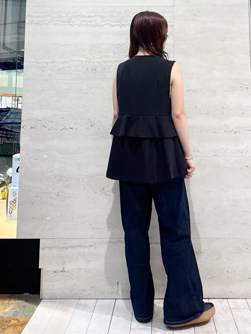 かほさんの「OPAQUE.CLIP｜ストレッチバギーデニム【洗濯機洗い可】《SS～LL》」を使ったコーディネート